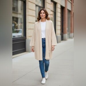 Elizabeth and James Cream Cardigan Sweater